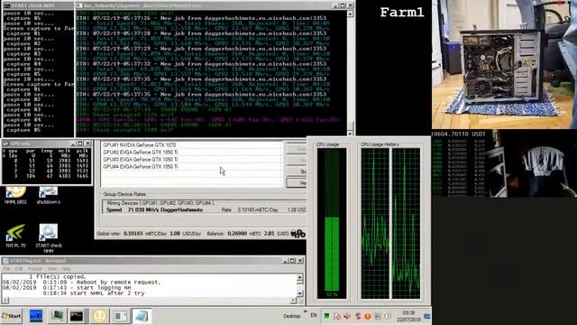 0342m340 2019-07-22 Live GPU night mining profit monitor of 980 Ti, 1050 Ti, 1063, 1070 смотреть онлайн
