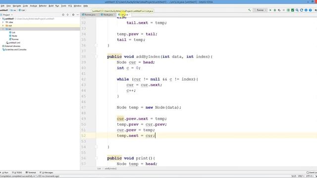 JAVA. Двухсвязный список смотреть онлайн