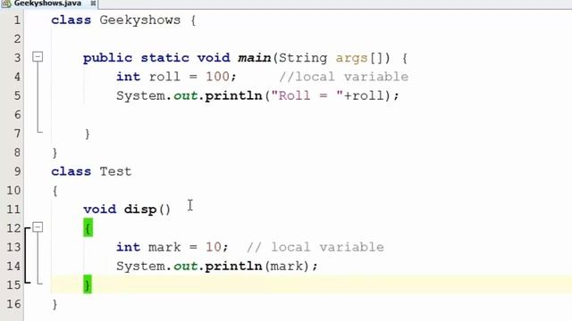 54. Local Variable in Java Programming (Hindi)