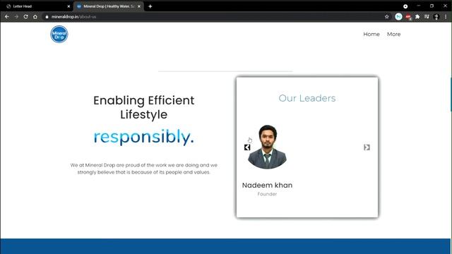 Website Made for MineralDrop.in | HTML,CSS,JS,BootStrap | Hareesh Frontend Webdev смотреть онлайн