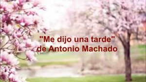 Me dijo una tarde  de Antonio Machado