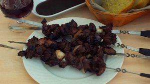 Шашлык из куриных желудков