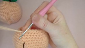 Вяжем персик крючком // Как связать персик // Мастер-класс