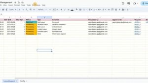 Google Sheets | Leave request | Vacation Tracker