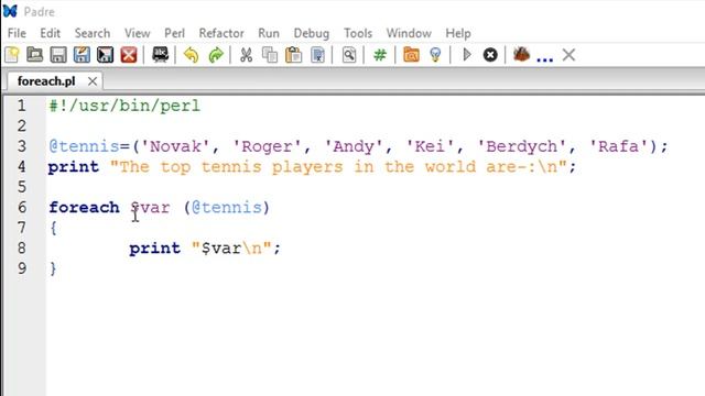 Perl Tutorial - 28: Foreach Loop смотреть онлайн