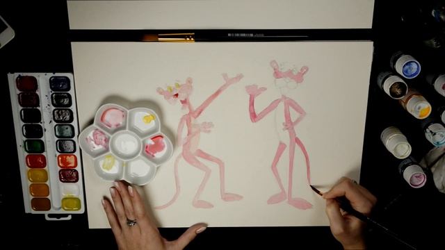 Розовая пантера- акварель отечественная и импортная тестируем. смотреть онлайн