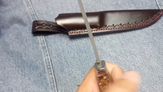 Х12Мф , травление хлорным железом .Рукоять кап клёна . смотреть онлайн