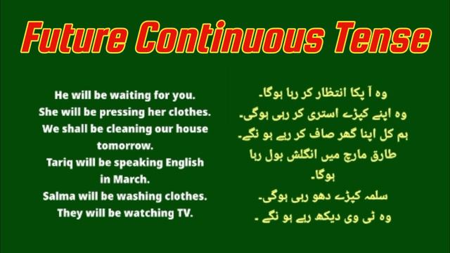Tenses / Future Continuous Tense