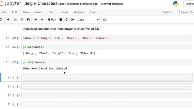 4 Single Characters in Python // Underscore, Asterisk, Semicolon in Python and Jupyter Notebook