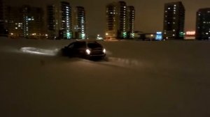 Тусан в снегу