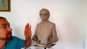 Скульптура Портрет Бюст из Глины Закончил Скульптурный Портрет пора начинать Формовку