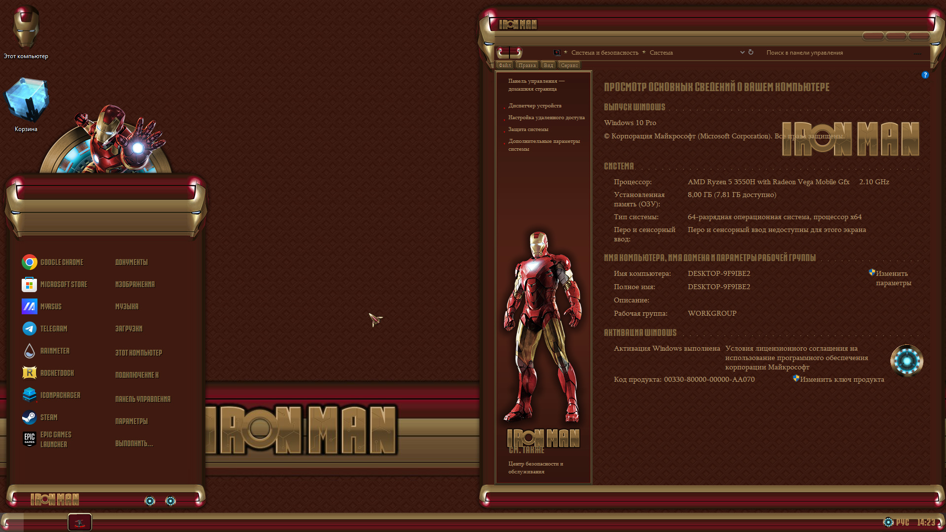 Iron Man Premium Themes for Windows 10  by ORTHODOXX67