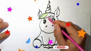 How To Draw A CUTE UNICORN | Как нарисовать МИЛОГО ЕДИНОРОГА для детей