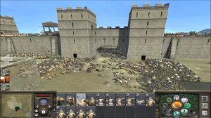 Medieval 2 Total War: ballistae vs 1156 "very hard" AI, Moors defensive siege (no commentary)