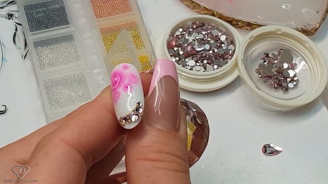 Easiest Roses Nail Art Ever ?? Dotting tool and blooming gel rose nail art. Simple nail design смотреть онлайн
