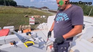 Кладка газоблоков на пенный шов