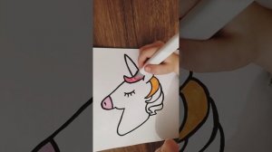 Как нарисовать единорога?Раскраска единорога.Аида красит единорога.