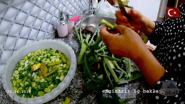 Zeytinyağlı İç Bakla Yemeği | Enginarlı Bakla Yemeği | Fava Beans Meal l Ev Yemekleri [K.DERE]