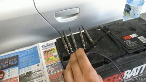 Свечи накала- исправные или почти рабочие. Проверяем. Audi A6C5 2.5 TDI V6.