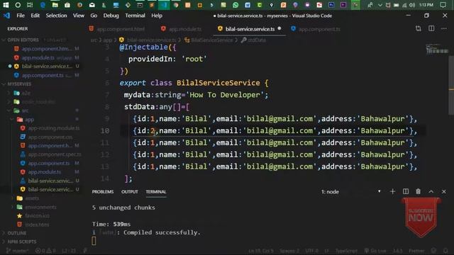 Angular 8 Tutorial - Part 25 -  How to create Service in Angular 8