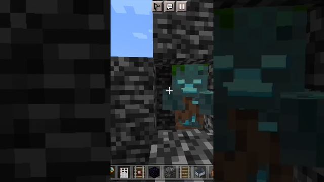 как вылечить утопленника зомби #shorts #minecraft