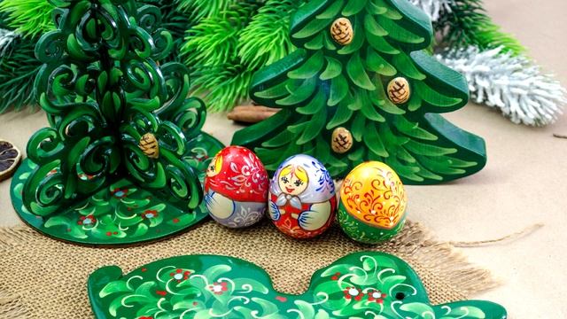 деревянные игрушки елки матрешки Ольга Расписная смотреть онлайн