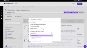 Web of Science - Exporting Records