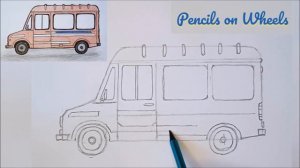 Как нарисовать машину ЕрАЗ-3730 просто карандашами How to Draw Car Simple Auto Drawing