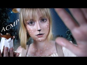 АСМР Олень согреет тебя в зимнем лесу | Ролевая игра | ASMR Roleplay The deer will keep you warm