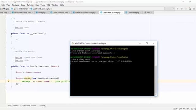 Laravel Tutorial Series Part 12 - Event and Listeners