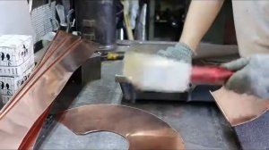 Водосток из меди. Изготовление воронки. Полный цикл.