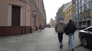 Moscow walk. Discover Moscow bike ride. Autumn day.