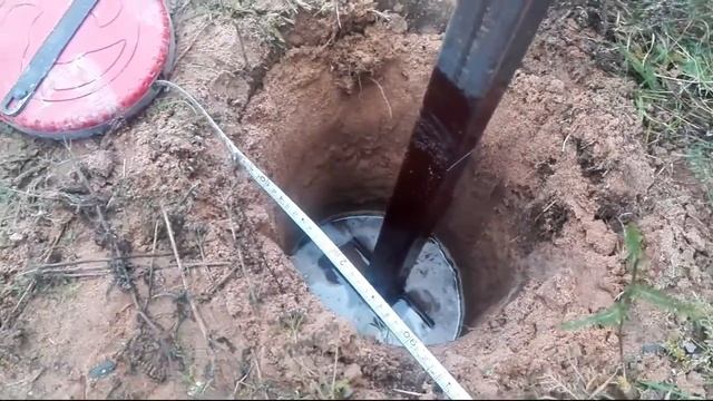 Железный ангар своими руками. Установка столбов. смотреть онлайн