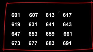 prime numbers 500 to 700 . les nombres premiers 500 - 700 . Primzahlen 500 bis 700