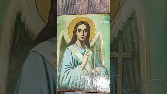 Ангел Хранитель. Икона ручной работы. Размер 20*25 см. #shots #благословение #иконаназаказ смотреть онлайн