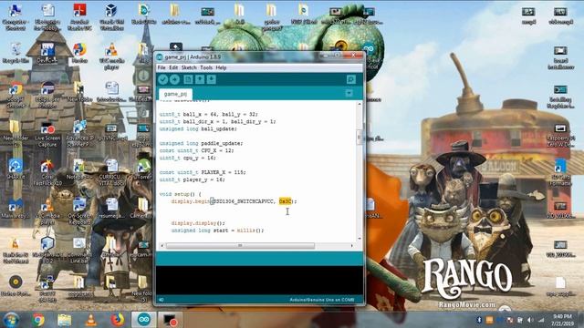Arduino Pong Game | Arduino game project with OLED SSD1306 display