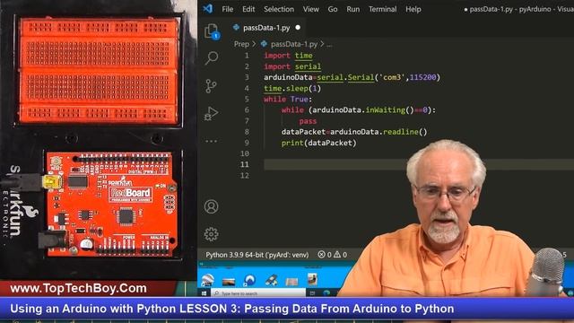Using an Arduino with Python LESSON 3: Passing Data From Arduino to Python смотреть онлайн