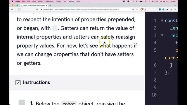 How Privacy Works in JavaScript, Codecademy Learn JavaScript Object Privacy, Object Property Privac