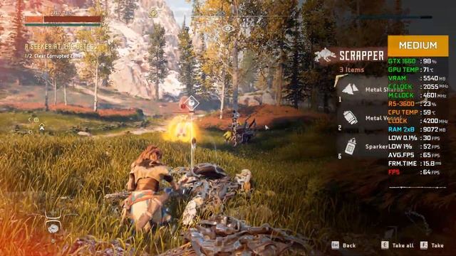 Horizon Zero Dawn | GTX 1660 + Ryzen 5 3600 | Low vs. Medium vs. High vs. Ultra | 1080p смотреть онлайн