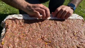 Необычный люля-кебаб из телятины в жировой сетке. Объеденье. Рецепт бомба. Адана-кебаб