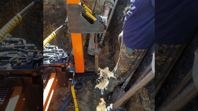 Закрепление установки ГНБ анкерами.