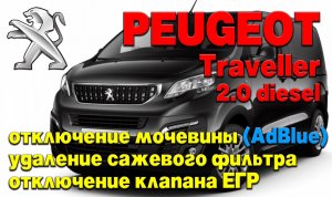 Peugeot Traveller: отключение мочевины (AdBlue),  удаление сажевого фильтра, отключение клапана ЕГР