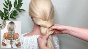 #Прически легкие на длинные волосы . Косы из резинок. Повторяю прическу. Сoiffures simples.