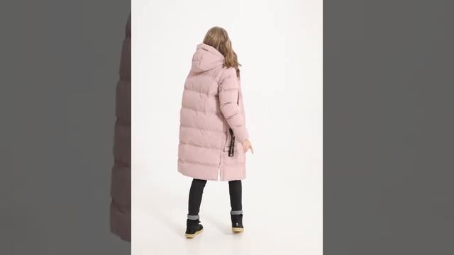 Зимнее пальто на био-пуху Jan Steen JQ066 розовое смотреть онлайн