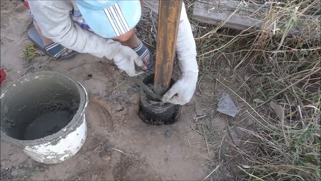 Установка столбов для забора из профильной трубы | Забор своими руками