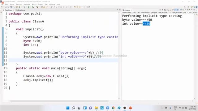 Type Casting | Java Type Casting details Explanation |#onlinecoding  | important concept #interview