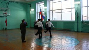 Смотр строя и песни 2022 - Вынос флага