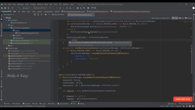 Firebase Cloud Message(FCM) Push Notification in Jetpack Compose | Android | Kotlin | Make it Easy