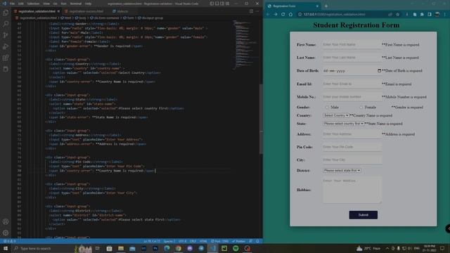 Creating a Dynamic Registration Form using HTML, CSS, and JavaScript [Step-by-Step Guide] - PART 1