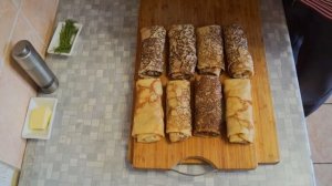 Блины фаршированные ветчиной и сыром. Готовим блины впрок, а два подаем к столу!